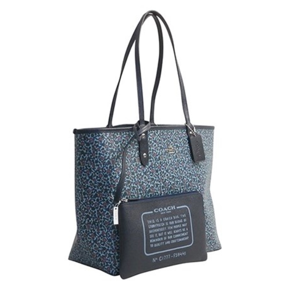 NWT COACH Reversible City Tote Ranch Floral Print